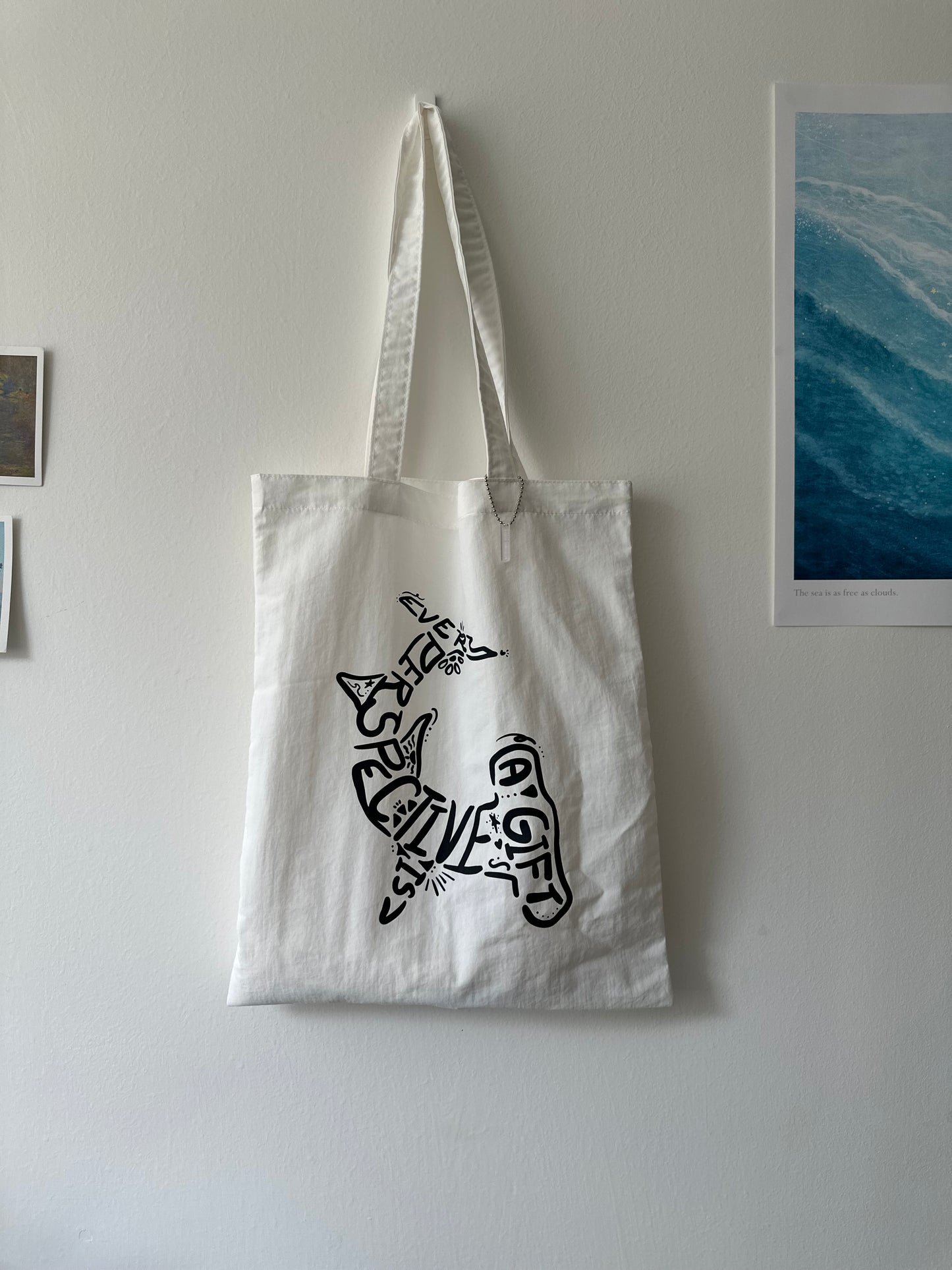 鎚頭鯊(白X藍)【藍色水族館•防潑水Tote Bag】
