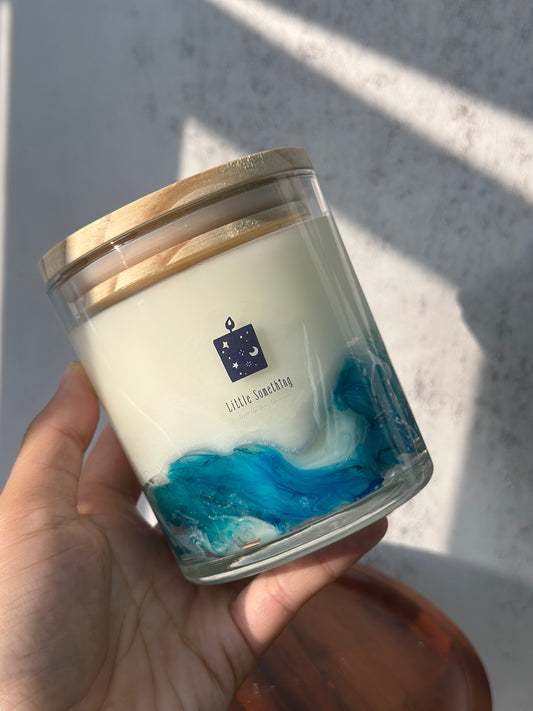 【現貨】250g Honeysuckle Jasmine 忍冬茉莉|海浪容器蠟燭|Wave Container Candle