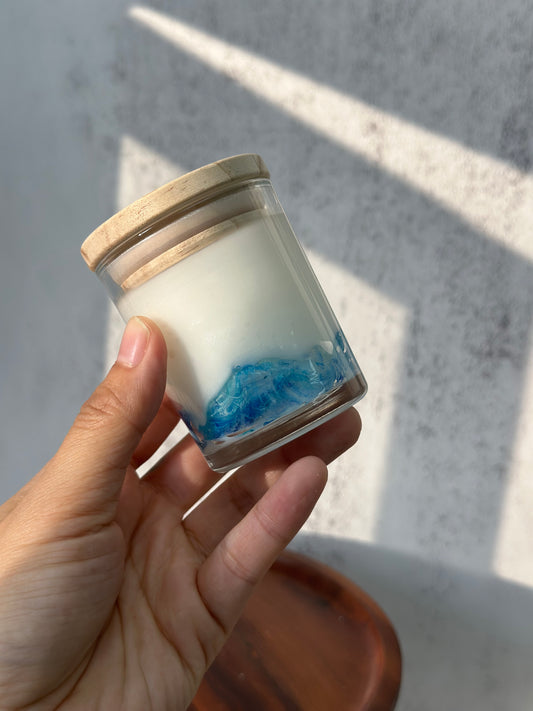 【現貨】50g Carrot Blossom & Fennel 胡蘿白花與茴香|海浪容器蠟燭|Wave Container Candle