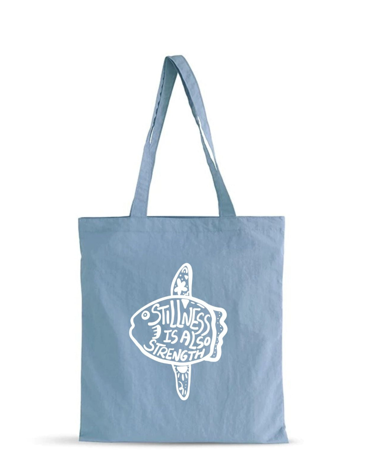 翻車魚(藍X白)【藍色水族館•防潑水Tote Bag】