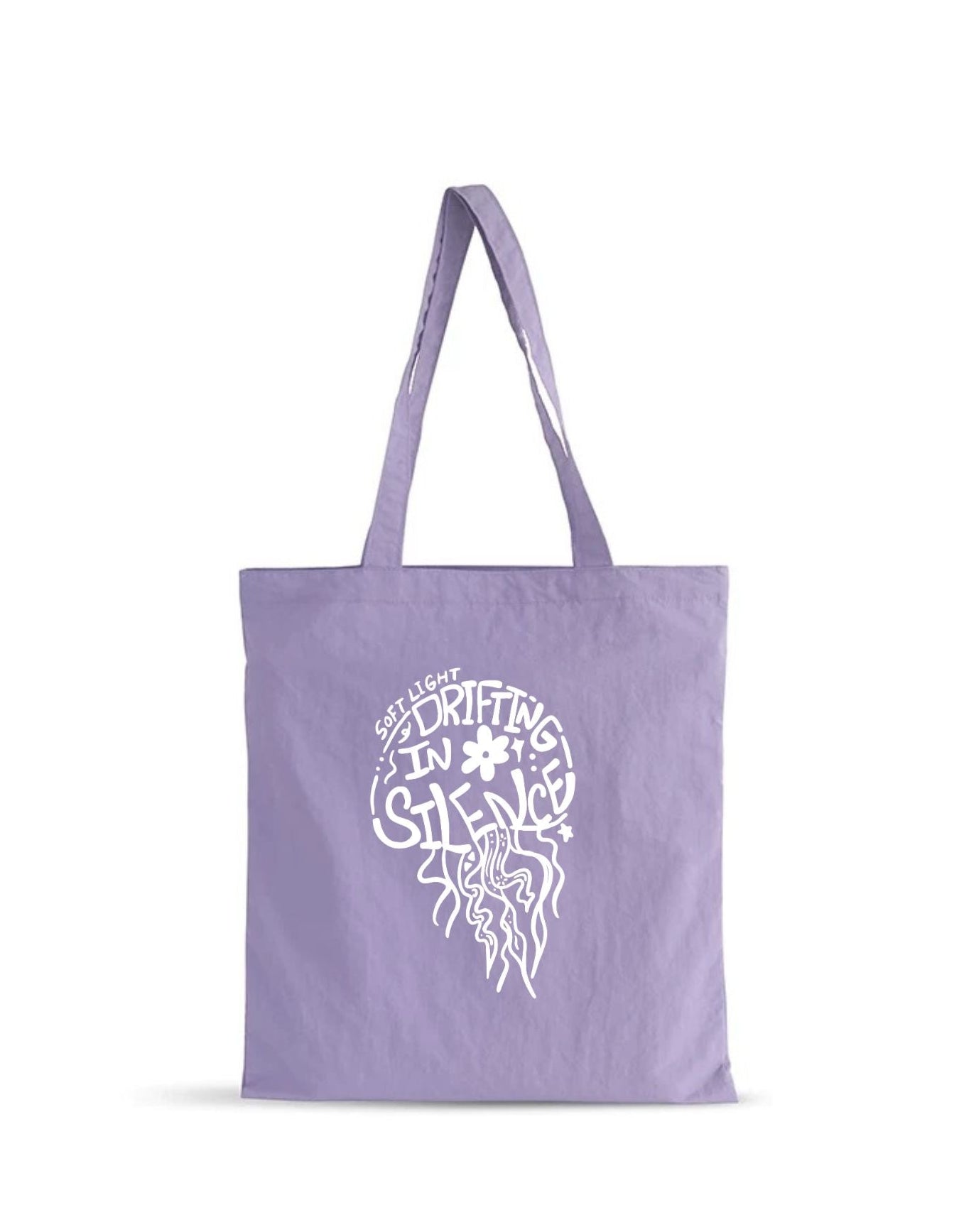 水母(紫X白)【藍色水族館•防潑水Tote Bag】