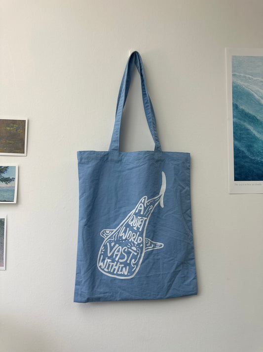 鯨鯊(藍X白)【藍色水族館•防潑水Tote Bag】