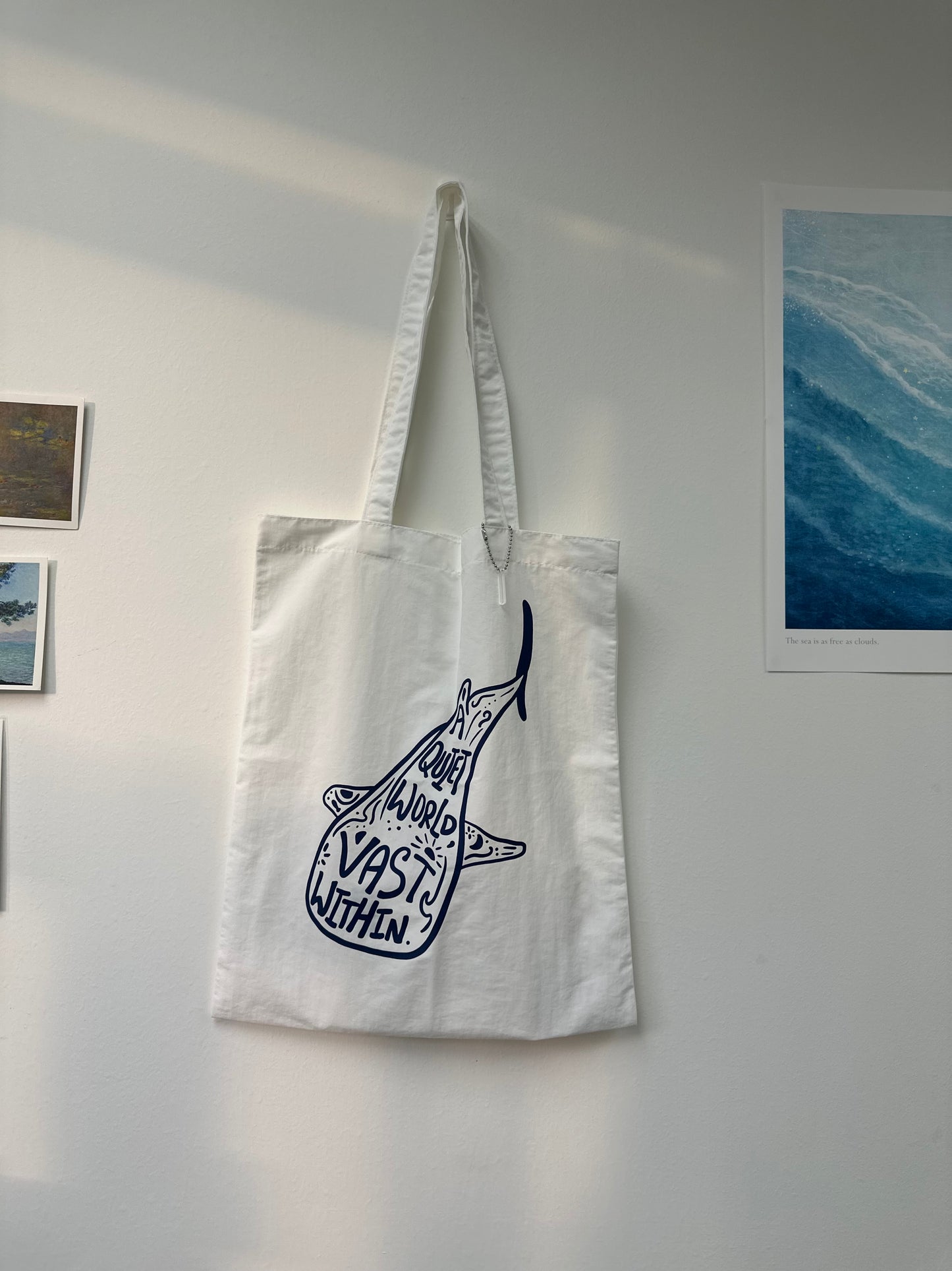 鯨鯊(白X藍)【藍色水族館•防潑水Tote Bag】
