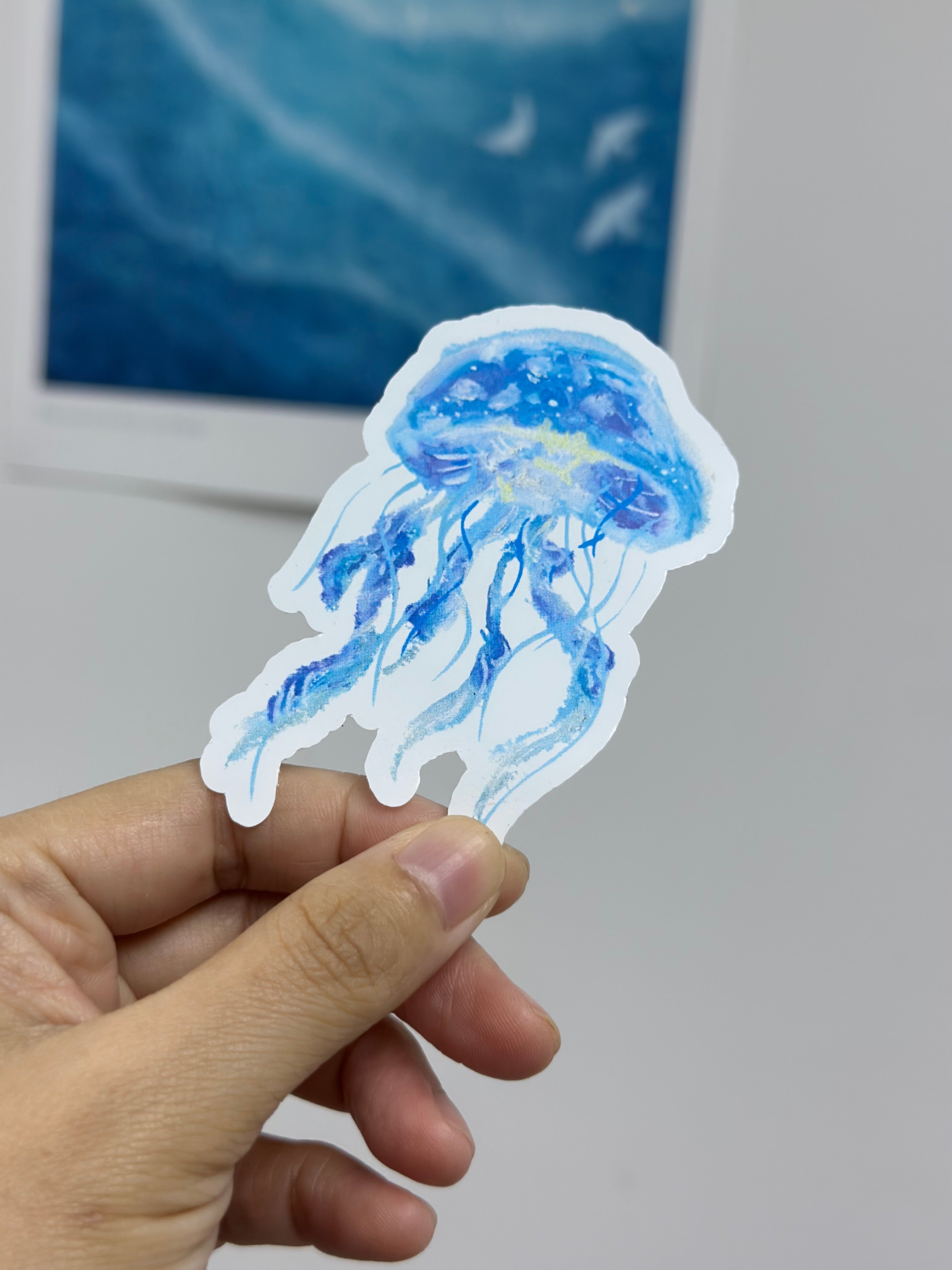 防水貼紙-水母